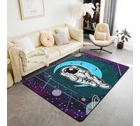 Enfants Tapis Salon Tapis Antidérapant Paillasson Chambre Décor Tapis Astronaute De L'Espace De Dessin Animé 80 X 160 Cm 3D Imprimé Flanelle Tapis - Polyester Doux Au Toucher Facile À N /9223200757639