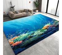 Enfants Tapis Salon Tapis Antidérapant Paillasson Chambre Décor Tapis Monde De La Vie sous-Marine 100 X 200 Cm 3D Imprimé Flanelle Tapis - Polyester Doux Au Toucher Facile À Nettoyer /3273913800243