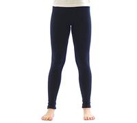 Enfants Thermique Fille Leggings Pantalon Long en Coton Doublure Polaire - Bleu foncé, 152