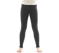 Enfants Thermique Fille Leggings Pantalon Long en Coton Doublure Polaire - Gris foncé, 140