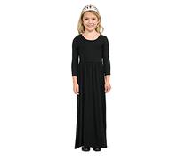 Enfants Tout-Petits Filles Robe -Dessus du Genou Robe à Manches Longues Solide Robe Longue Robe de Princesse Robe Pull Noire pour Fille Midi