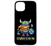 Enfants Viking Suédoise Fille Suède Pride Patriotique Maman Femme Coque pour iPhone 15 Plus