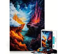 Enfer Spirituel Sky Puzzle Difficile pour Adultes 1000 pièces Jeu Intelligent Amusant et décontracté Découpe précise Cadeau Artistique 38x26cm
