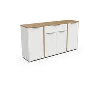 Enfilade ACCESS 4 portes 1 tiroir Décor chene Hamilton et L 160 7 P 39 6 H 85 6