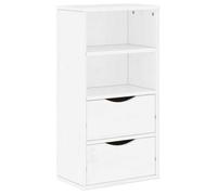 Enfilade/Bahut/Vitrine - Rustique - Armoire latérale tiroirs ODDA blanc 40 x 24 x 79 cm bois massif pin @573537