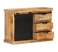 Enfilade/Bahut/Vitrine - Rustique - Buffet 80 x 30 x 55 cm bois de manguier brut massif @908044