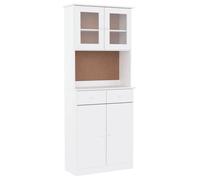 Enfilade/Bahut/Vitrine - Rustique - Buffet ALTA blanc 77 x 35 x 188 cm bois massif de pin @733640