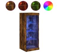 Enfilade/Bahut/Vitrine - Rustique - Buffet avec lumières LED chêne fumé 41 x 37 x 100 cm @863699