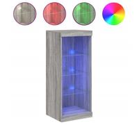 Enfilade/Bahut/Vitrine - Rustique - Buffet avec lumières LED sonoma gris 41 x 37 x 100 cm @171144