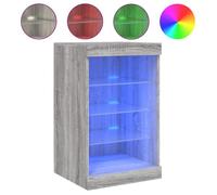 Enfilade/Bahut/Vitrine - Rustique - Buffet avec lumières LED sonoma gris 41 x 37 x 67 cm @998033