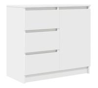 Enfilade/Bahut/Vitrine - Rustique - Buffet avec tiroir blanc 71 x 35 x 65 cm bois d'ingénierie @148246