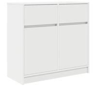 Enfilade/Bahut/Vitrine - Rustique - Buffet avec tiroir blanc 80 x 34 x 76 cm bois d'ingénierie @530681