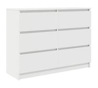 Enfilade/Bahut/Vitrine - Rustique - Buffet blanc 100 x 35 x 76 cm bois d'ingénierie @884715