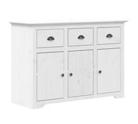 Enfilade/Bahut/Vitrine - Rustique - Buffet BODO blanc 115,5 x 44 x 80 cm bois massif de pin @114486