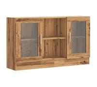Enfilade/Bahut/Vitrine - Rustique - Buffet chêne artisanal 120 x 30,5 x 70 cm bois d'ingénierie @316730