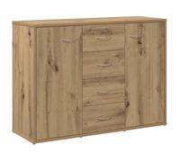 Enfilade/Bahut/Vitrine - Rustique - Buffet chêne artisanal 88 x 30 x 64 cm bois d'ingénierie @421394
