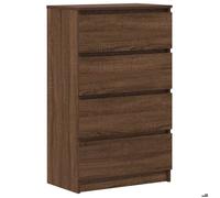 Enfilade/Bahut/Vitrine - Rustique - Buffet Chêne marron 60 x 35 x 98,5 cm Bois d'ingénierie @837965