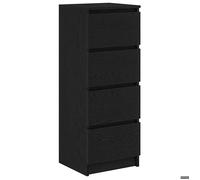 Enfilade/Bahut/Vitrine - Rustique - Buffet chêne noir 37,5 x 35 x 99 cm bois d'ingénierie @595552