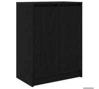 Enfilade/Bahut/Vitrine - Rustique - Buffet chêne noir 57 x 34 x 76 cm bois d'ingénierie @324935
