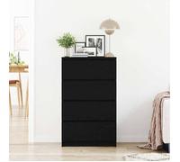 Enfilade/Bahut/Vitrine - Rustique - Buffet chêne noir 60 x 35 x 98,5 cm bois d'ingénierie @223374