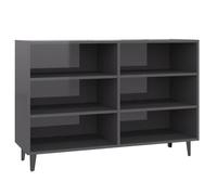 Enfilade/Bahut/Vitrine - Rustique - Buffet gris brillant 103,5 x 35 x 70 cm bois d'ingénierie @364292
