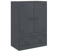 Enfilade/Bahut/Vitrine - Rustique - Buffet haut anthracite 67 x 39 x 95 cm acier @331573