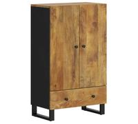 Enfilade/Bahut/Vitrine - Rustique - Buffet haut avec tiroir 60 x 33 x 100cm bois massif manguier et fer @693867