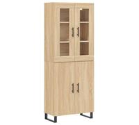 Enfilade/Bahut/Vitrine - Rustique - Buffet haut Chêne sonoma 69,5 x 34 x 180 cm Bois d'ingénierie @952776