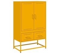 Enfilade/Bahut/Vitrine - Rustique - Buffet haut jaune moutarde 68 x 39 x 111,5 cm acier @793000