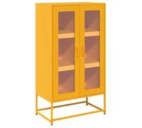 Enfilade/Bahut/Vitrine - Rustique - Buffet haut jaune moutarde 68 x 39 x 123 cm acier @796696