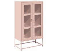 Enfilade/Bahut/Vitrine - Rustique - Buffet haut rose 68 x 39 x 123 cm acier @685600