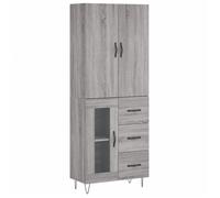 Enfilade/Bahut/Vitrine - Rustique - Buffet haut Sonoma gris 69,5 x 34 x 180 cm Bois d'ingénierie @939443