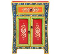 Enfilade/Bahut/Vitrine - Rustique - Buffet peint à la main 54 x 30 x 74 cm bois massif de manguier @231098