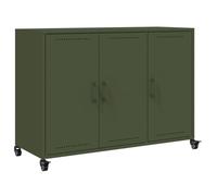 Enfilade/Bahut/Vitrine - Rustique - Buffet vert olive 100,5 x 39 x 72 cm acier @881229