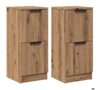 Enfilade/Bahut/Vitrine - Rustique - Buffets 2 pcs chêne artisanal 30 x 30 x 70 cm bois d'ingénierie @335321