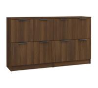 Enfilade/Bahut/Vitrine - Rustique - Buffets 2 pcs chêne marron 60 x 30 x 70 cm Bois d'ingénierie @826222