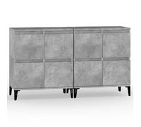 Enfilade/Bahut/Vitrine - Rustique - Buffets 2 pcs gris béton 60 x 35 x 70 cm bois d'ingénierie @697045