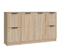 Enfilade/Bahut/Vitrine - Rustique - Buffets 3 pcs Chêne sonoma Bois d'ingénierie @647217