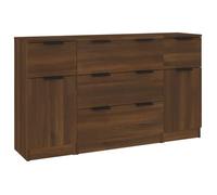 Enfilade/Bahut/Vitrine - Rustique - Ensemble de buffets 3 pcs Chêne marron Bois d'ingénierie @518063