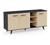 Enfilade Buffet KENT Chene de fil Sidewalk 3 portes ouvrantes 3 niches L 160 7 l 4