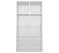 Enfilade de rangement Blanc - LEMON® Bibliothèque/Buffet haut - Blanc brillant - 66x30x130cm - Bois ingénierie 367 - Soldes