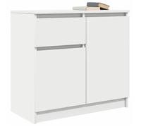 Enfilade de rangement Blanc - LEMON® Buffet avec tiroir - Blanc - 71x35x65cm - Bois d'ingénierie 953 - Soldes