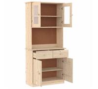Enfilade de rangement Brun - LEMON® Buffet ALTA 77x35x165cm - Bois massif de pin 217 - Soldes