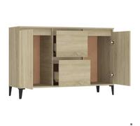 Enfilade de rangement Brun - LEMON® Buffet bas - Chêne sonoma - 102x35x70cm - Bois d'ingénierie 132 - Soldes