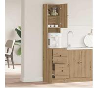 Enfilade de rangement Marron - LEMON® Buffet de cuisine - Buffet Bahut avec tiroir - chêne artisanal - 32x50x180cm 132 - Soldes
