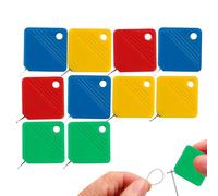 Enfile-aiguille à coudre à la main - 10 pièces - Design automatique - Enfile-aiguille punch de forme carrée pour fil à broder, personnes âgées, bricolage