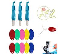 Enfile-aiguille automatique, 13 pièces en plastique, enfile-aiguille en plastique, enfile-aiguille automatique pour machine à coudre en métal, pour broderie de fil à coudre et point de croix