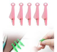 Enfile-Aiguilles, 2024 New Accessoires Couture Aiguilles Couture Enfile Aiguille Machine à Coudre Plastique DIY Enfile-Fil, Passe Fil Couture pour Coudre à Main (Rose*5 Pcs)