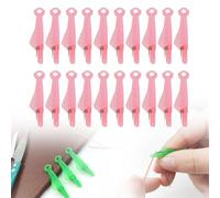 Enfile-Aiguilles, Accessoires Couture Aiguilles Couture Enfile Aiguille Machine à Coudre Plastique DIY Enfile-Fil, Passe Fil Couture pour Coudre à Main & Quilting Craft (Rose 20 Pcs)