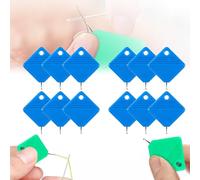 Enfile-aiguilles automatique, enfile-aiguilles pour machines à coudre, enfile-aiguilles DIY pour travaux manuels de couture, compatible avec toutes les tailles d'aiguilles (Bleu 12 PC)